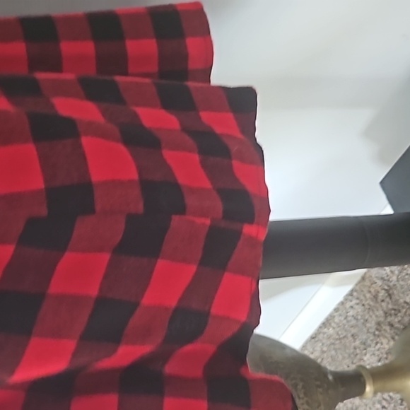 Maurices Red and Black Check Soft Flannel Button Down Shirt - Picture 7 of 12